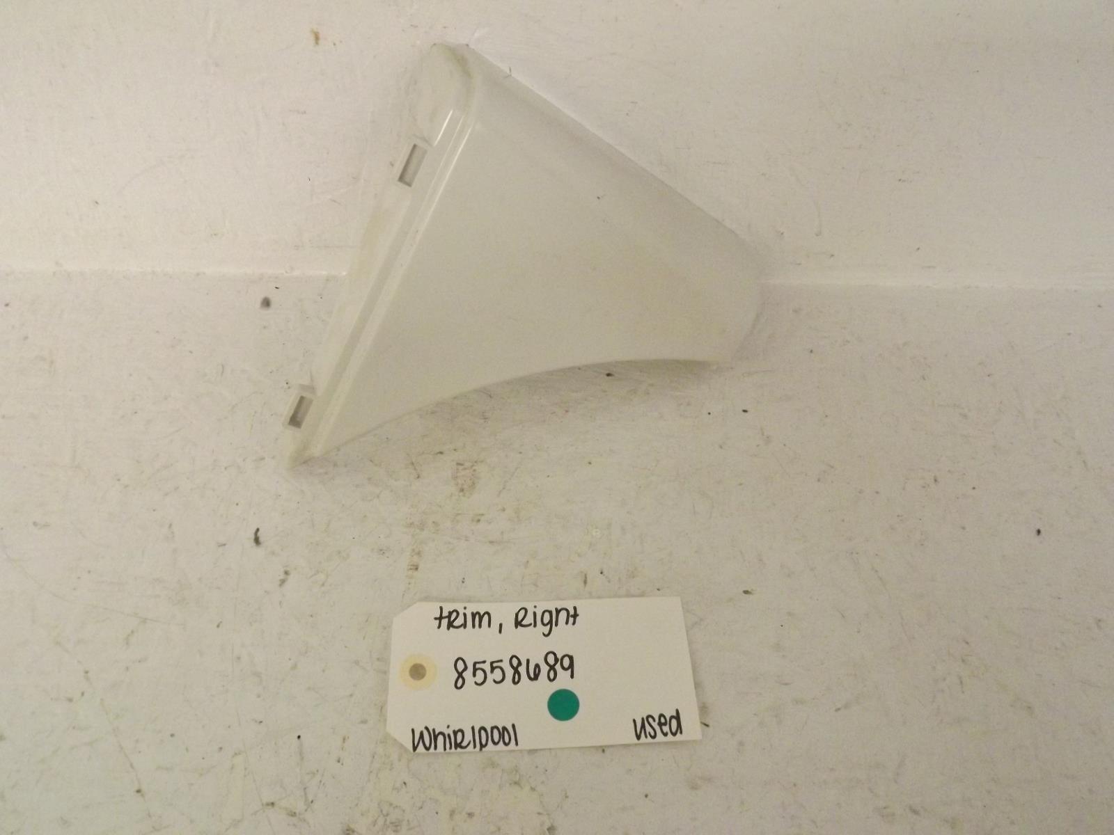 Whirlpool Dryer 8558689 Trim, Right Used Whirlpool Dryer 8558689 Trim, Right Used